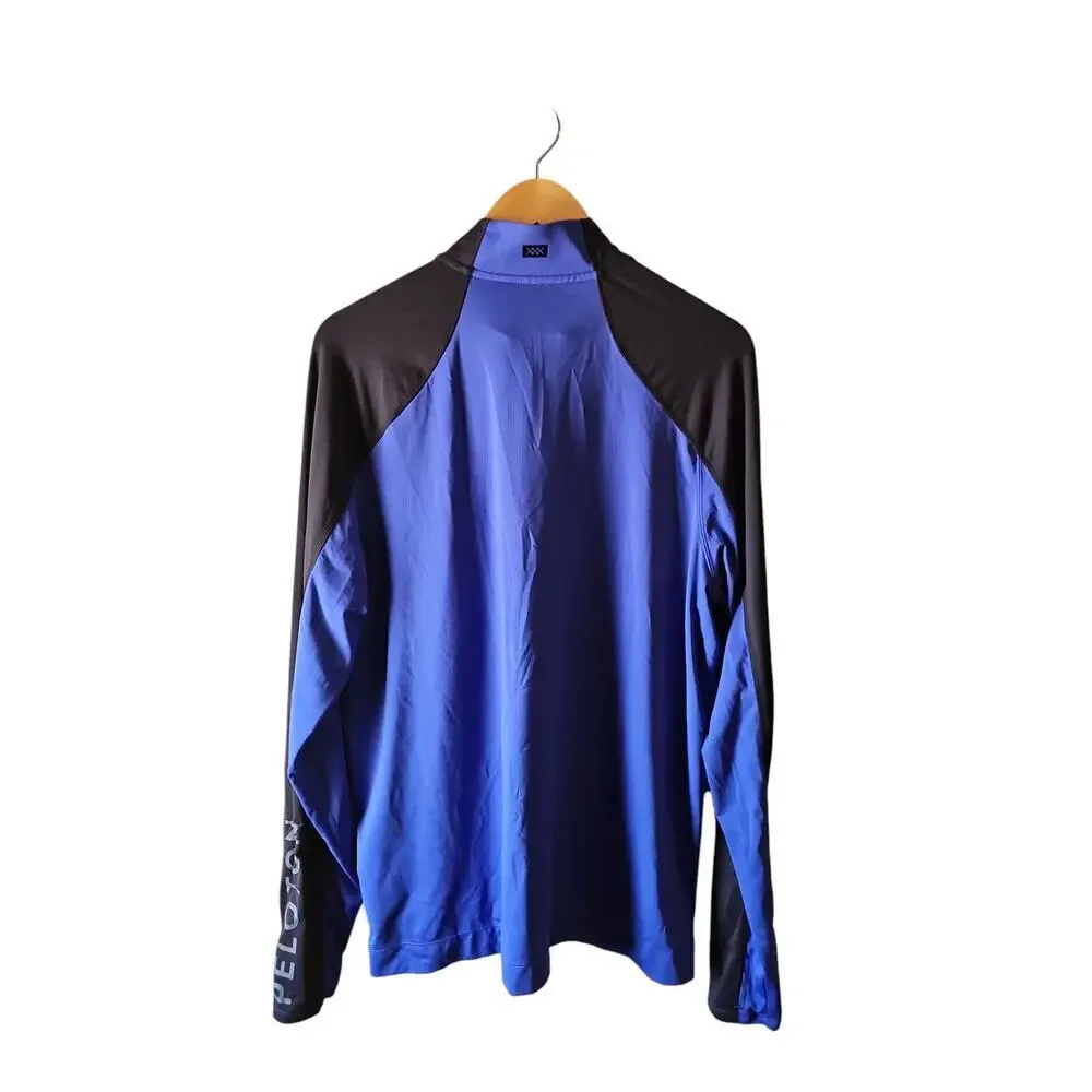 Rhone Peloton sz large blue black 1/4 zip size large MT115